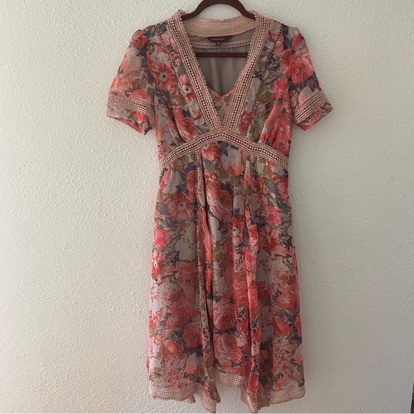 Anthropologie Ranna Gill Rose Bouquet Dress - Picture 2 of 6